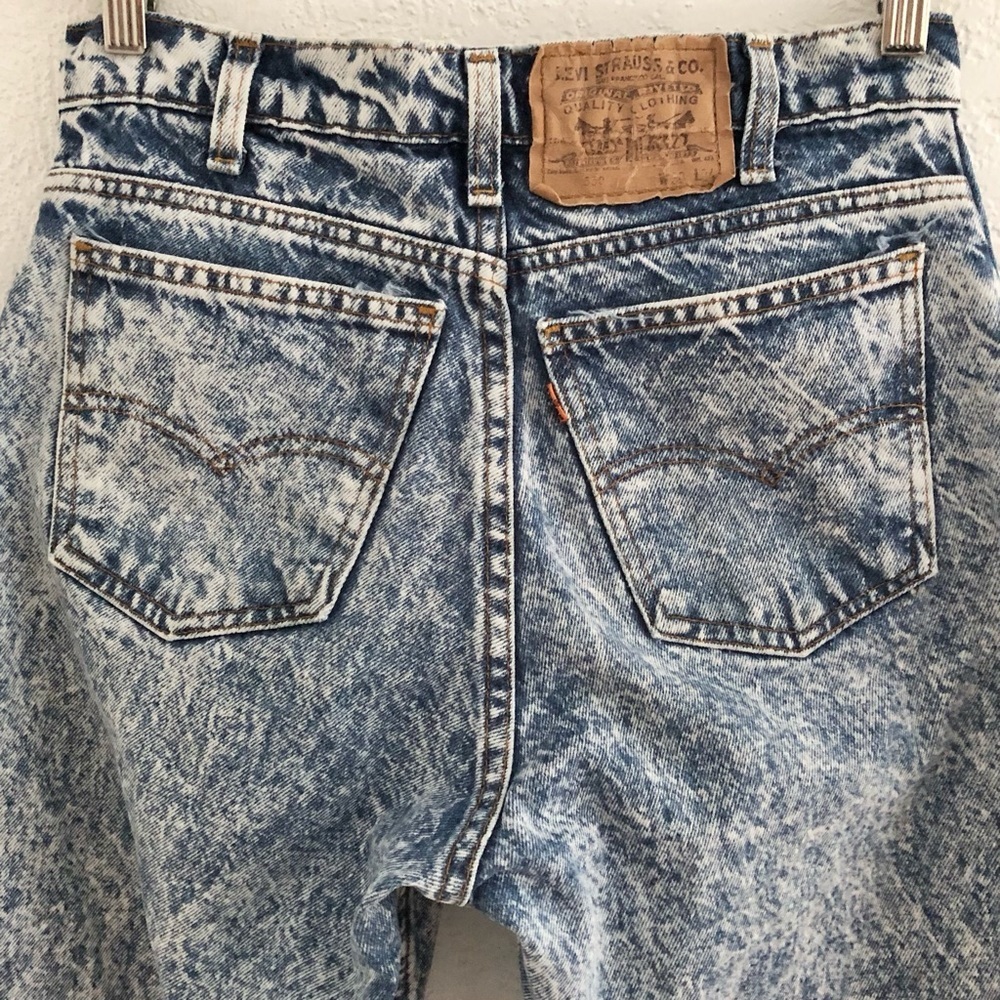Levi's 550 Orange Tab Vintage 80's USA Made Acid Wash Denim Jeans 28x33 - Picture 9 of 17